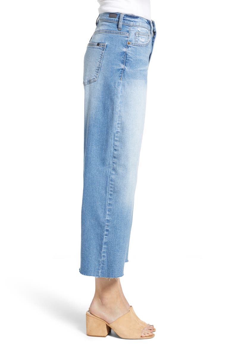 Crop Wide Leg Jeans, Alternate, color, LIGHT WASH