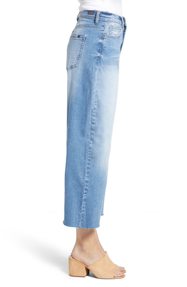 SP Black Crop Wide Leg Jeans, Alternate, color, 