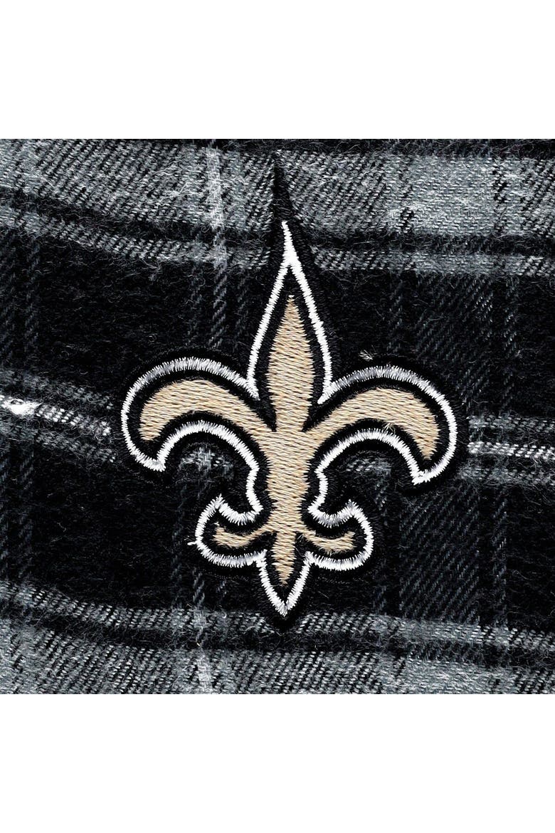 Women's Concepts Sport Black New Orleans Saints Plus Size Badge T-Shirt & Flannel Pants Sleep Set, Alternate, color, Black