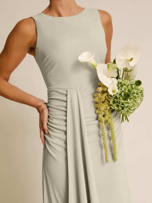 Six Stories Drape Gathered Sleeveless Stretch In Green