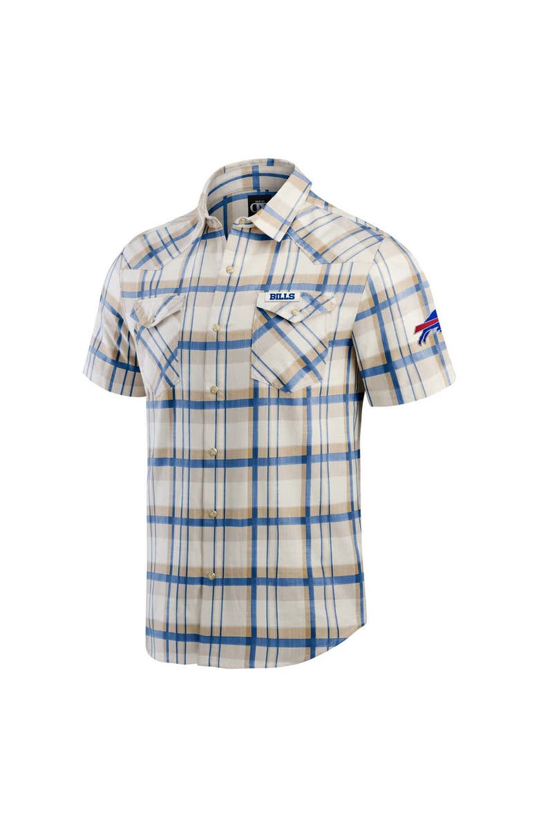 Darius Rucker Collection by Fanatics Men's Darius Rucker Collection by Fanatics Royal Buffalo Bills Plaid Full-Snap Shirt, Alternate, color, Cream