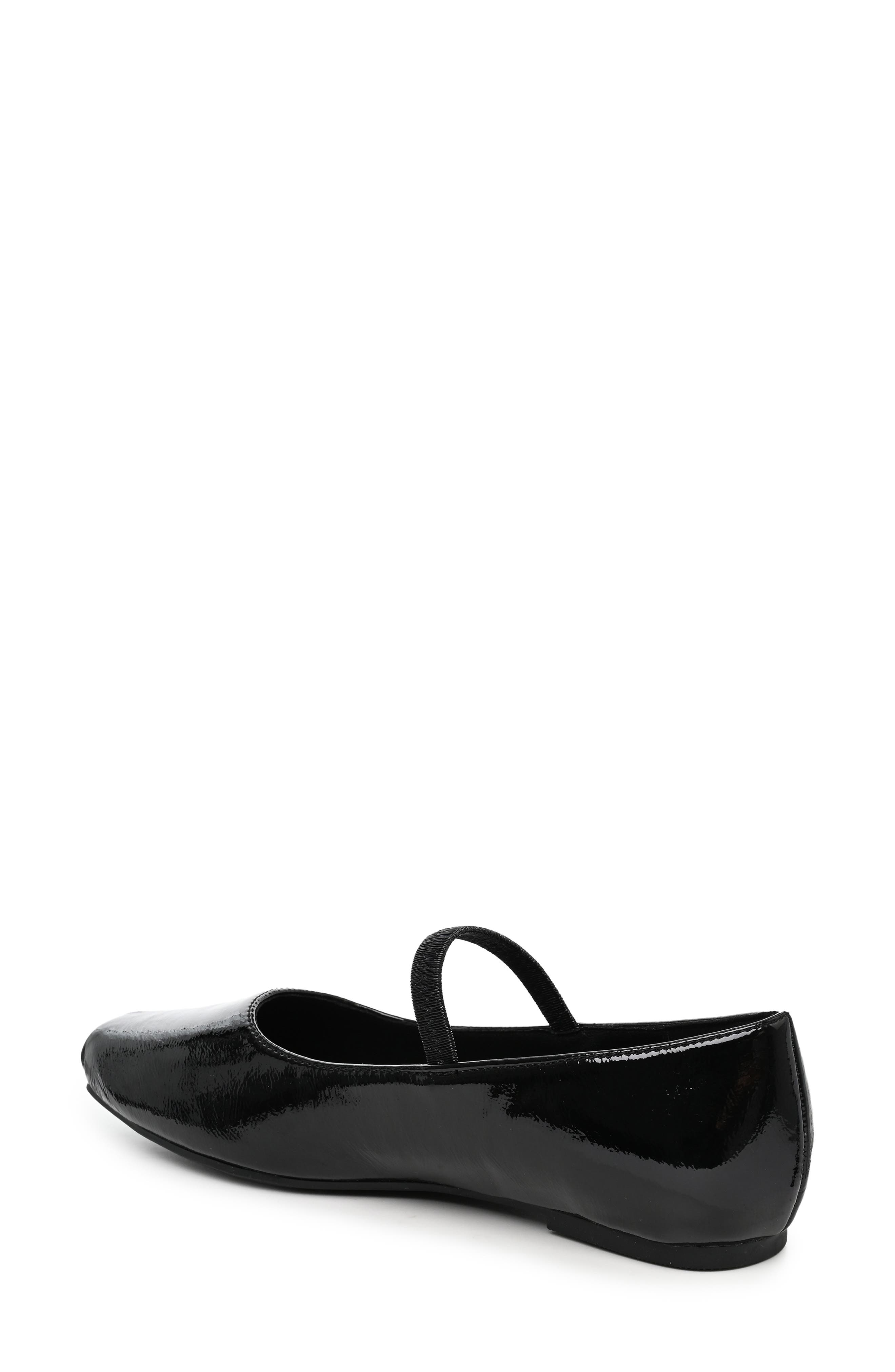 Faux Leather Flar, Alternate, color, BLACK CRINKLED PATENT