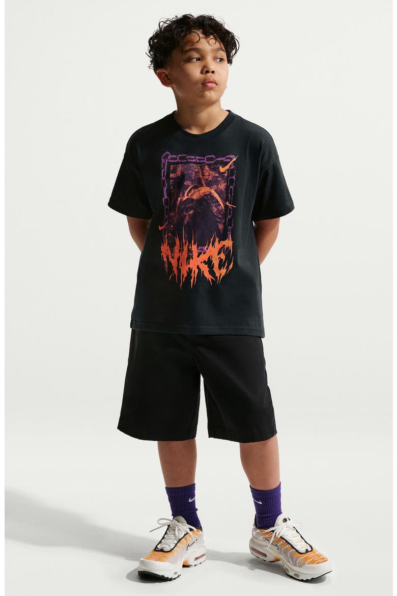 Kids' M90 Cotton Graphic T-Shirt, Main, color, OFF NOIR