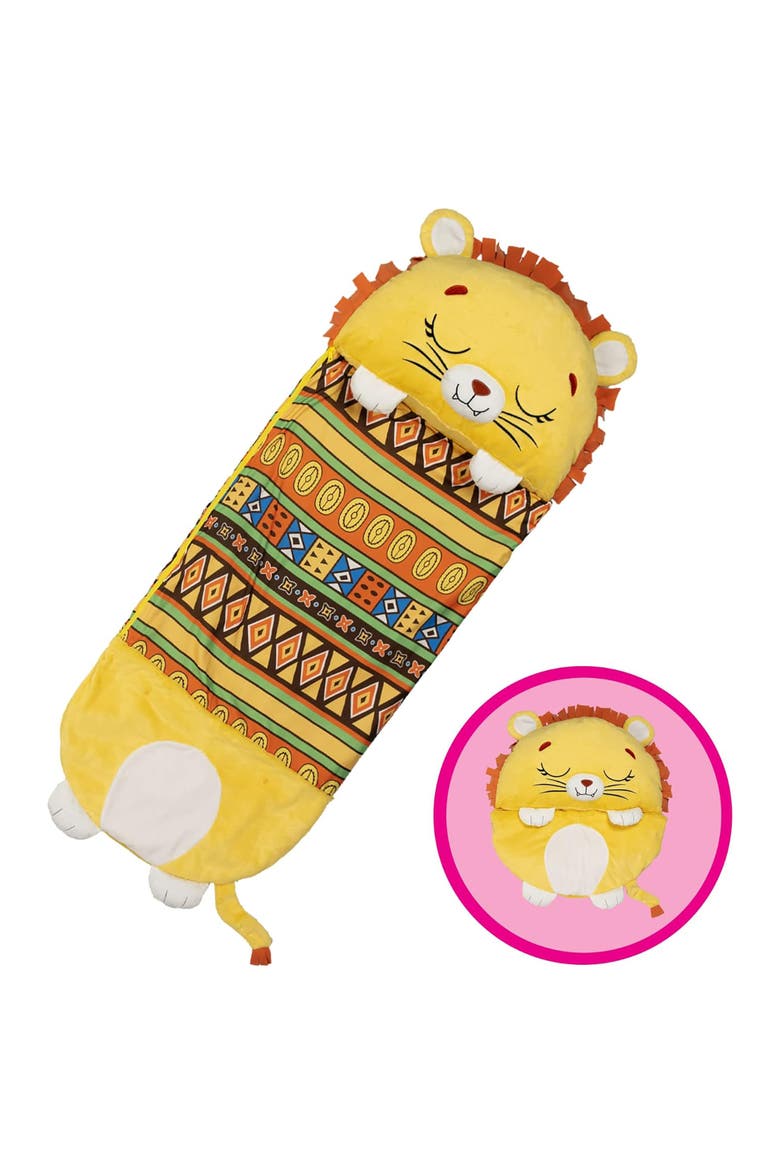 Pillow & Sleepy Sack, Large Lion Lex, 66 Inch x 30 Inch, Alternate, color, Yellow