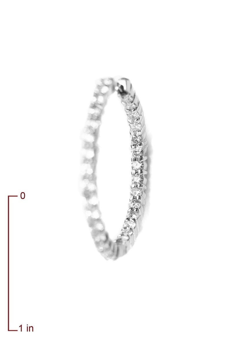 Inside Out Diamond Hoop Earrings, Alternate, color, WHITE GOLD