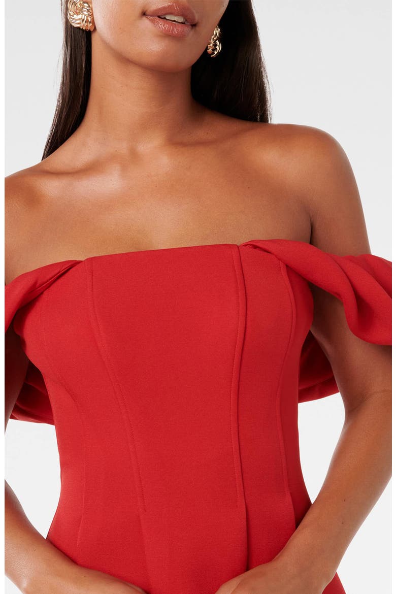 Jacquie Off the Shoulder Minidress, Alternate, color, BARBADOS CHERRY