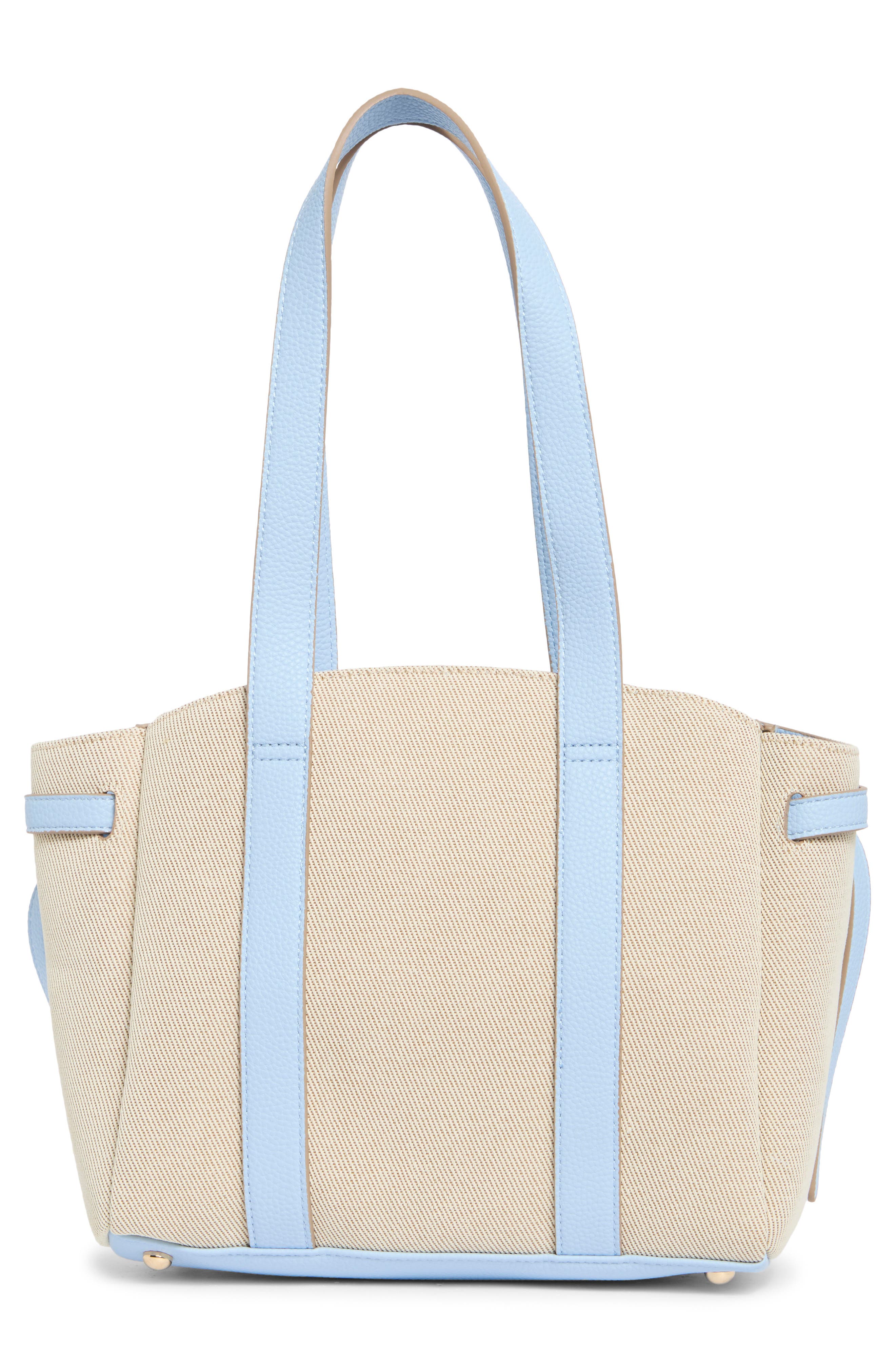Nanette Lepore Canvas Tote with Microbag Charm, Alternate, color, Twill-Skyway