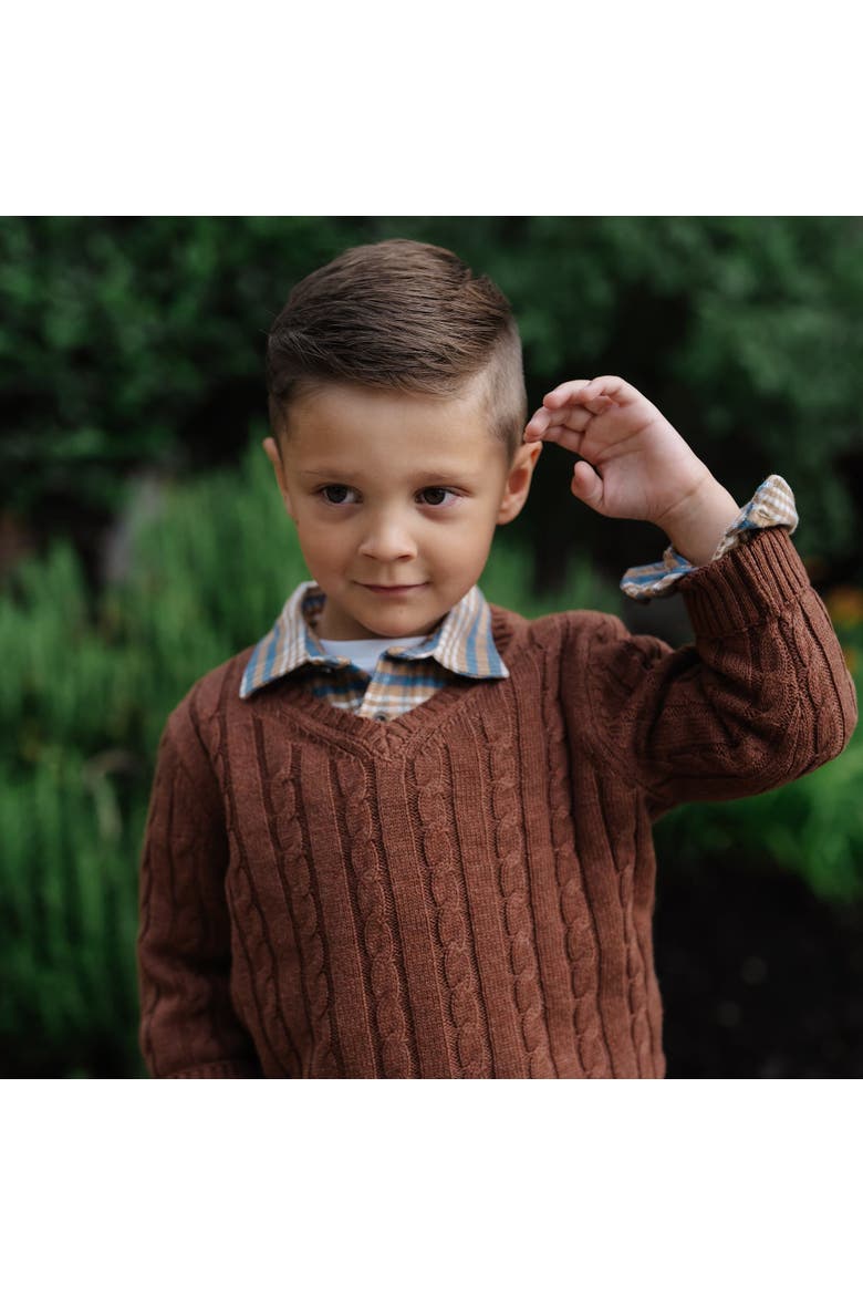 Baby Boys' Organic Flannel Shirt with Elbow Patches, Infant, Alternate, color, Foliage Plaid