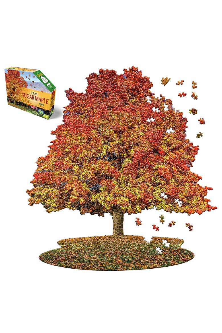 I Am Sugar Maple 1000 Piece Tree Shaped Jigsaw Puzzle, Alternate, color, Multicolored