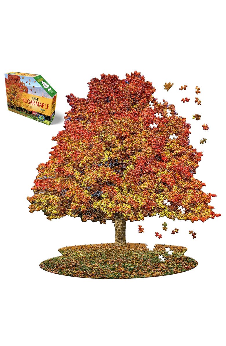Madd Capp I Am Sugar Maple 1000 Piece Tree Shaped Jigsaw Puzzle, Alternate, color, Multicolored