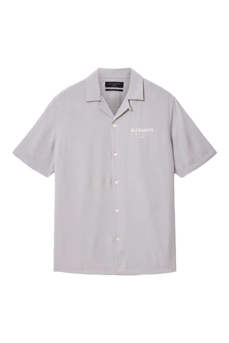 Underground Logo Graphic Camp Shirt, Alternate, color, CLOUDED GREY