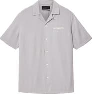AllSaints Underground Logo Graphic Camp Shirt