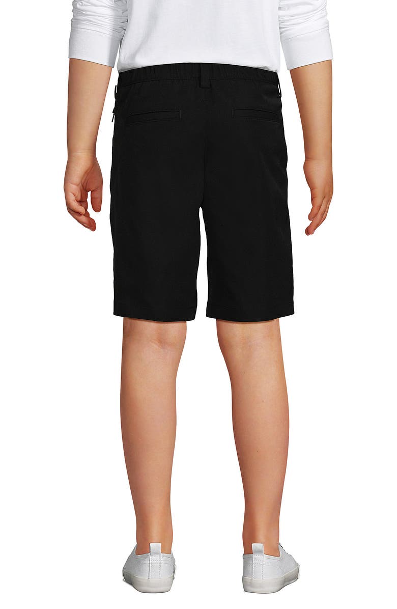 Lands' End School Uniform Boys Active Chino Shorts, Alternate, color, Black