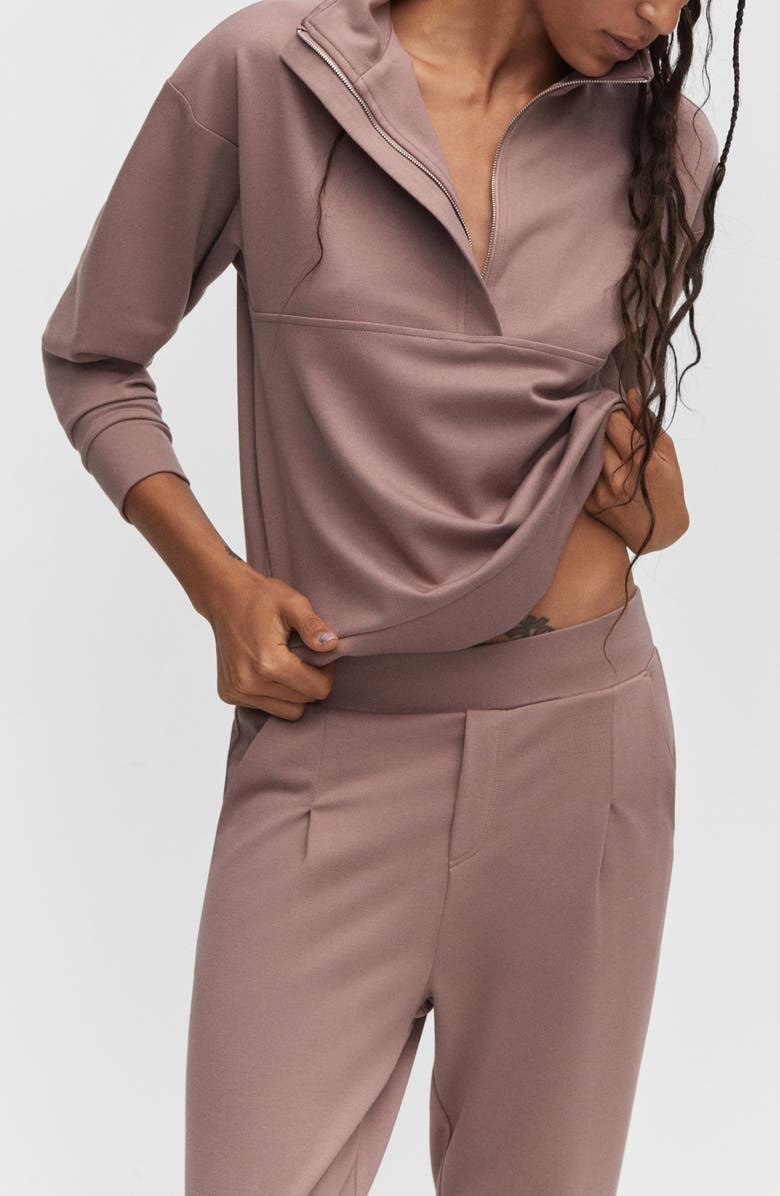 MANGO Pleated Lounge Pants, Alternate, color, 