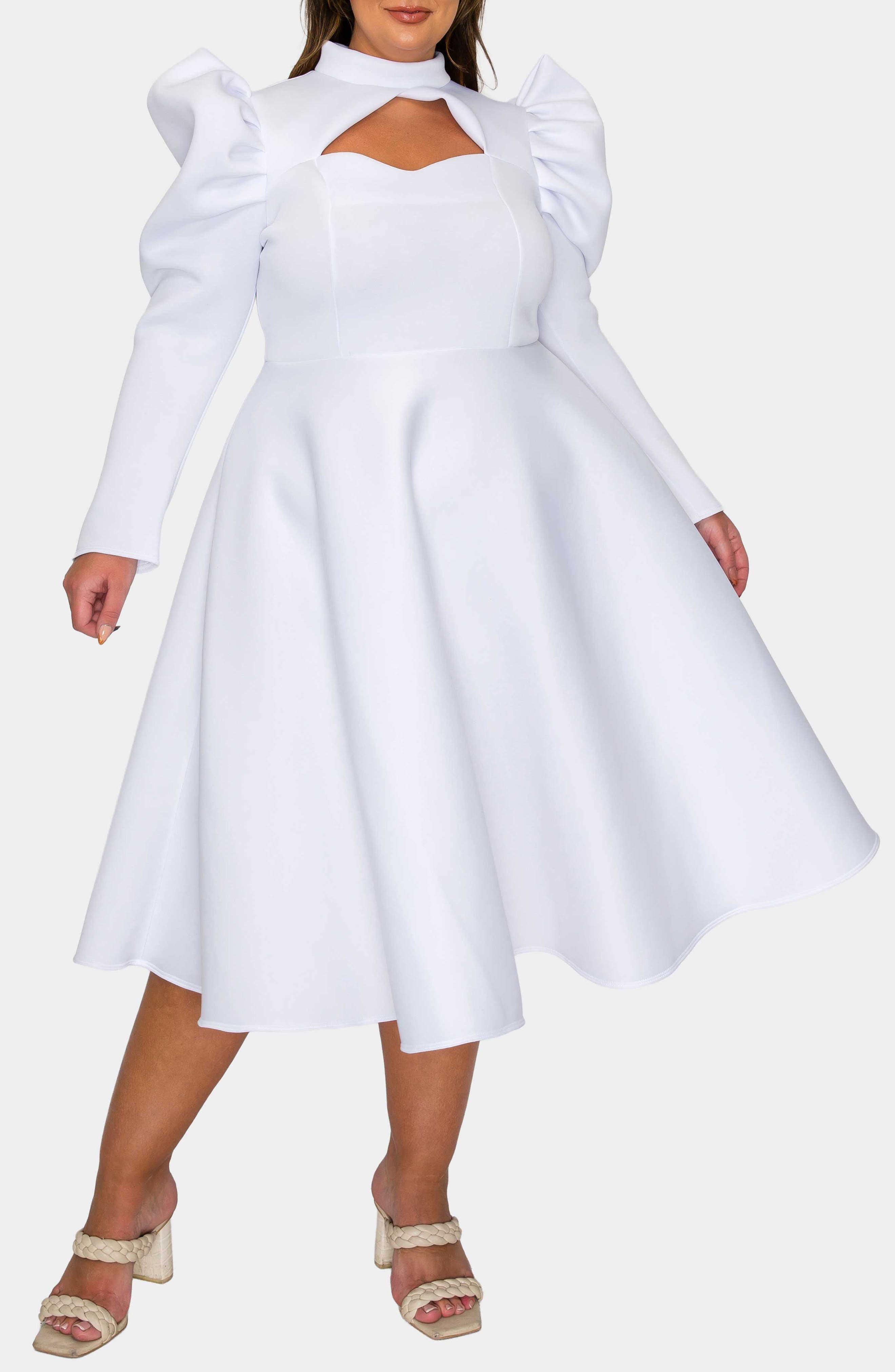 Isabella Neoprene Midi Dress - image 3