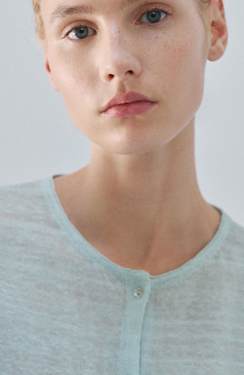 MANGO Whisper Weight Linen Blend Cardigan, Alternate, color,