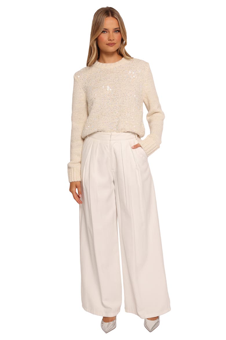 Medora Sequin Sweater, Alternate, color, IVORY