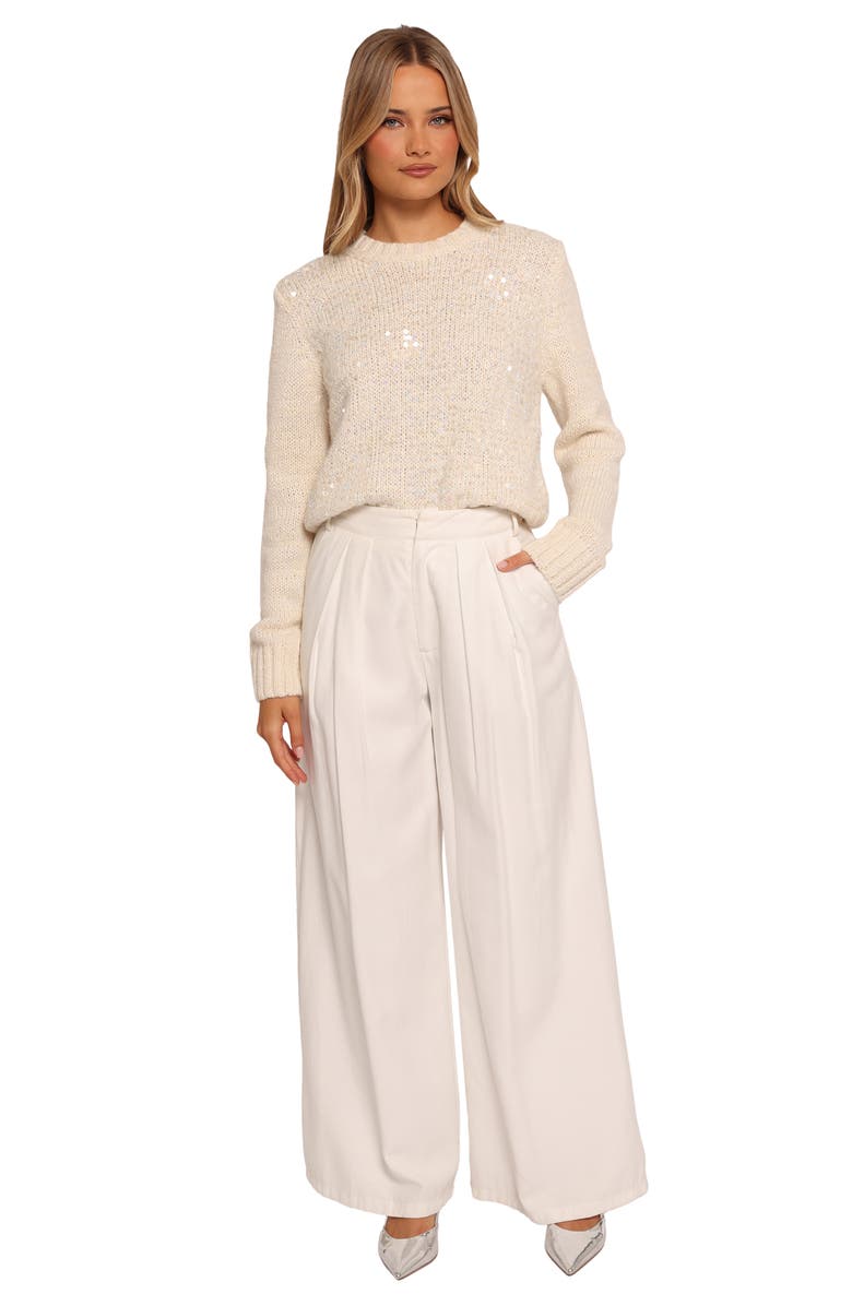 Petal & Pup Medora Sequin Sweater, Alternate, color, Ivory