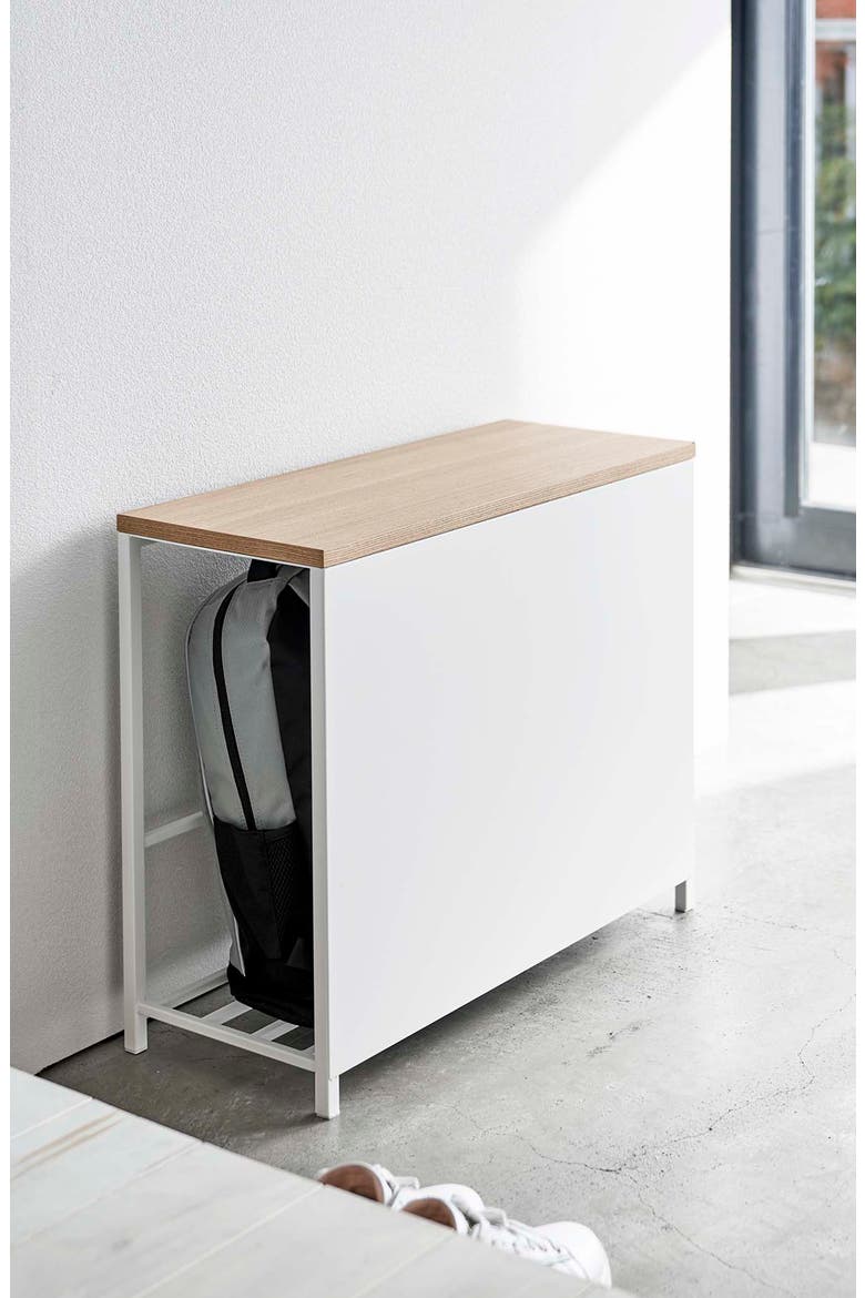 Entryway Storage Bench, Alternate, color, WHITE