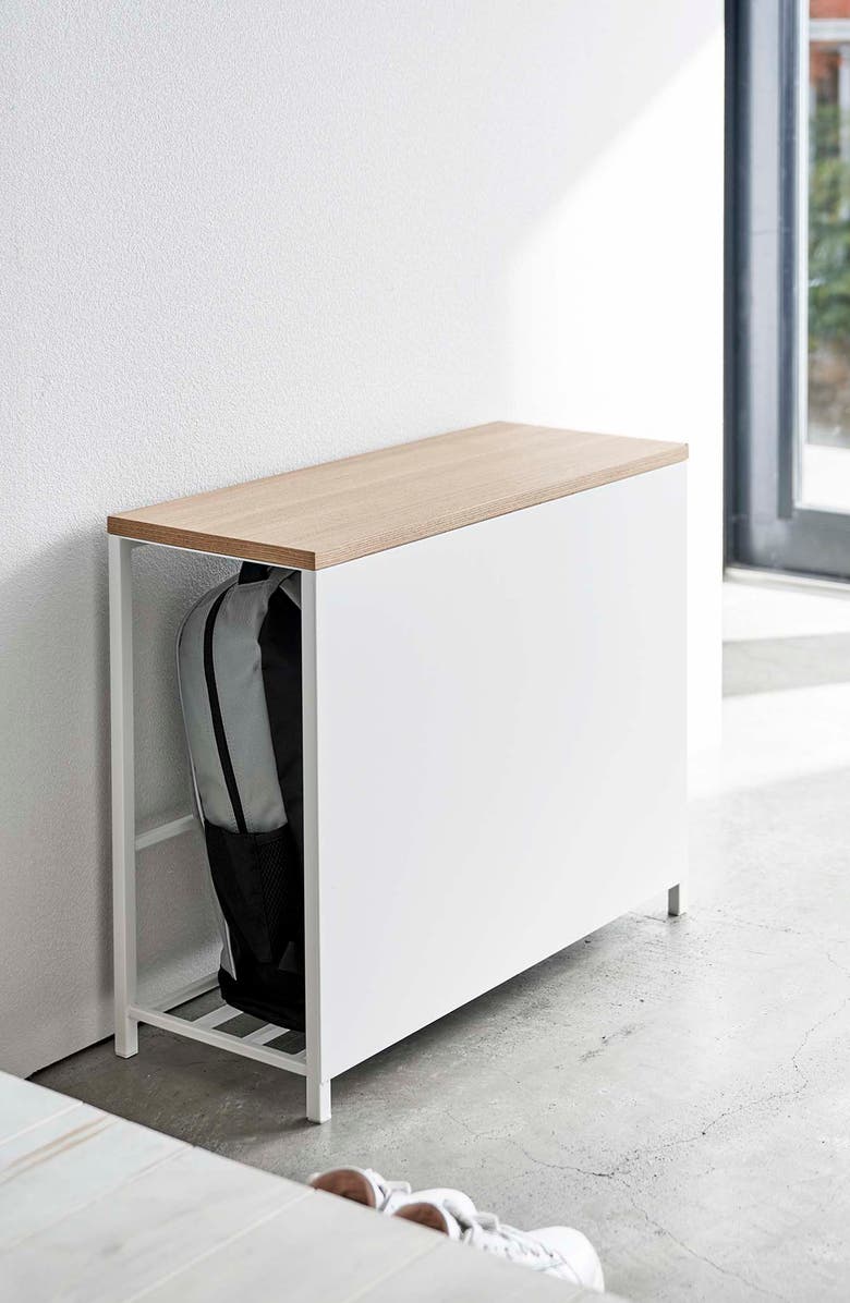Yamazaki Entryway Storage Bench, Alternate, color, White