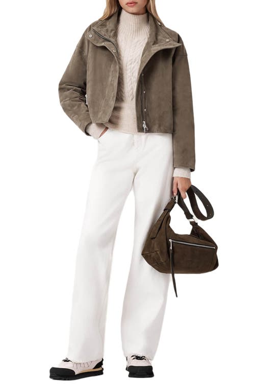 Allsaints Ryder Suede Jacket In Brown