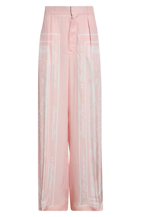 Foulard Print Twill Pants