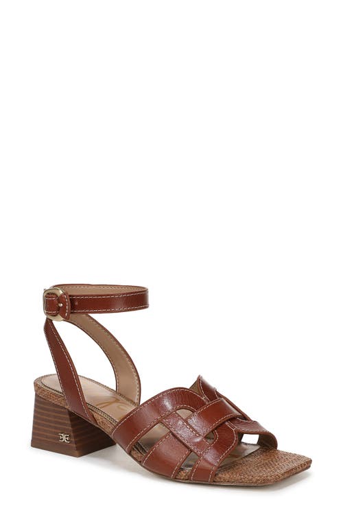 Sam Edelman Wayla Ankle Strap Sandal Toasted Whiskey Leather In Toasted Whiskey