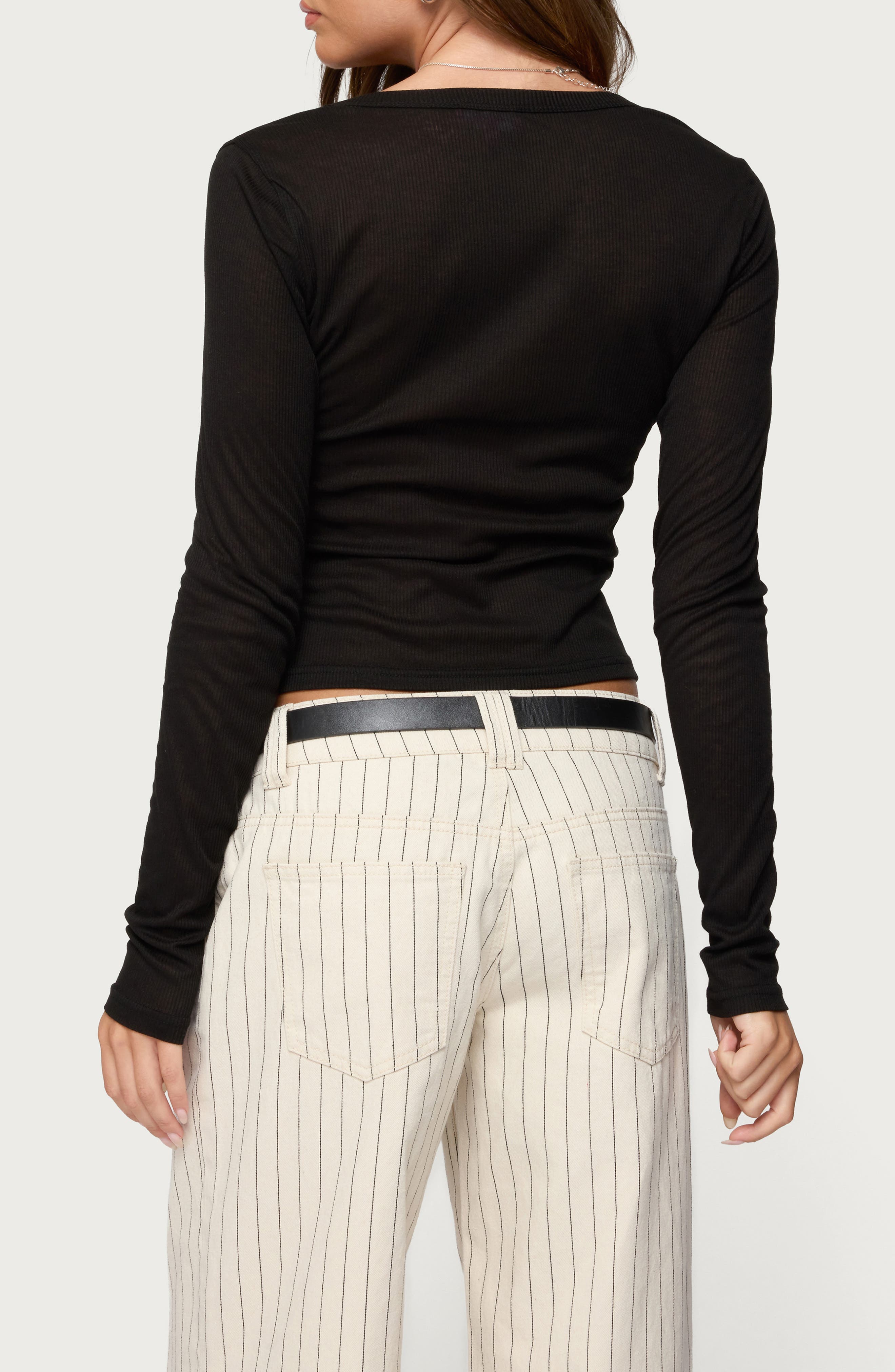 Nettie Rib Henley Top - image 2