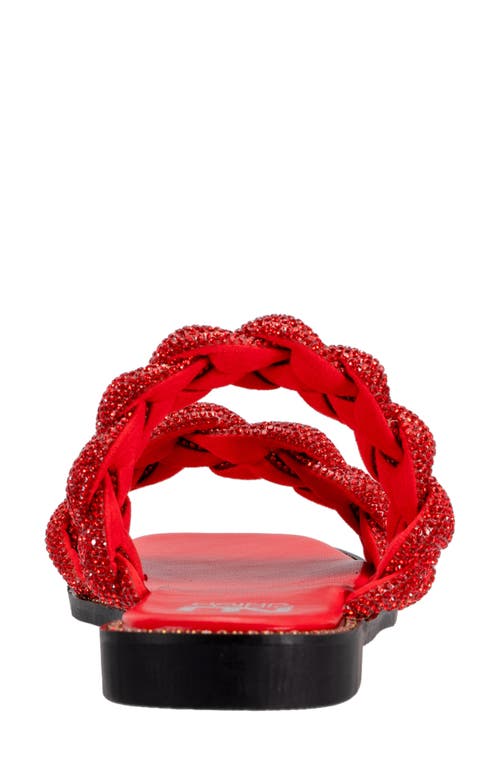 Ninety Union Sunrise Braided Slide Sandal In Red