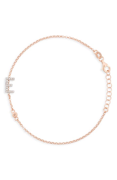 Diamond Initial Bezel Bracelet