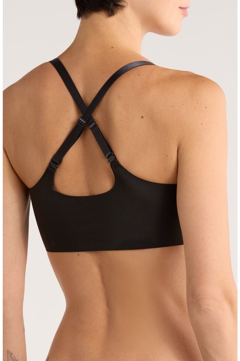 The True Body Triangle Convertible Strap Bralette, Alternate, color, BLACK