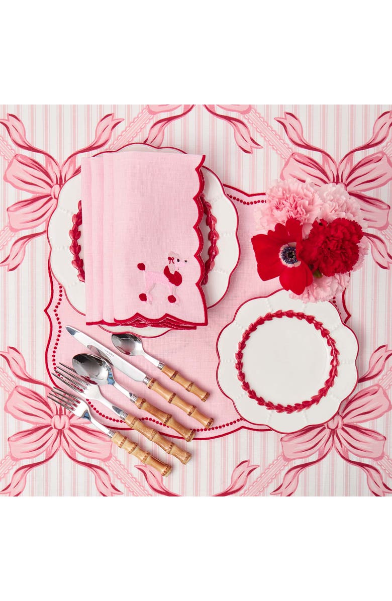 Mrs. Alice Red Laurel Starter Plate, Alternate, color, Red