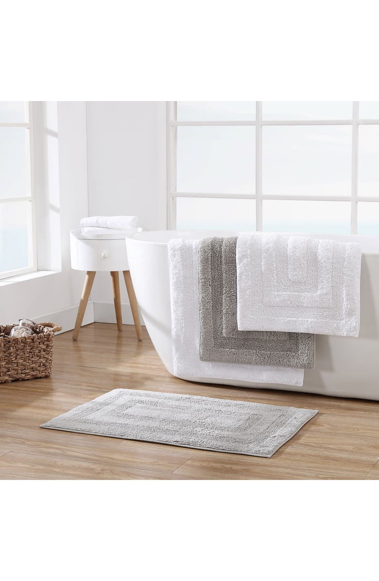 Nautica Micellar Solid Reversible Bath Mat Set, Alternate, color, White