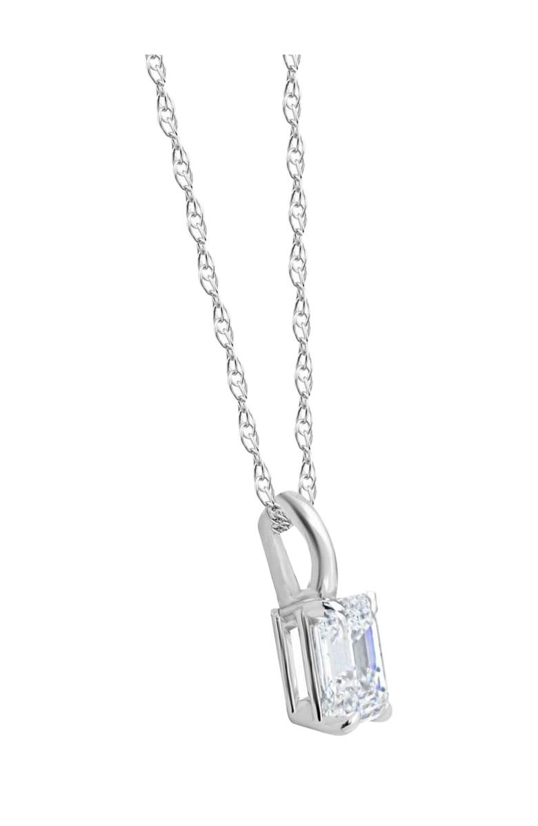 Bliss Diamond 3/4Ct Solitaire Emerald Cut Diamond Pendant 14k Gold Lab Grown Necklace, Alternate, color,