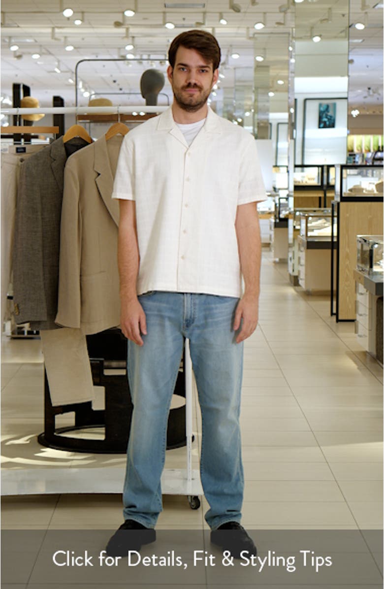 Grid Eyelet Cotton Camp Shirt, sales video thumbnail