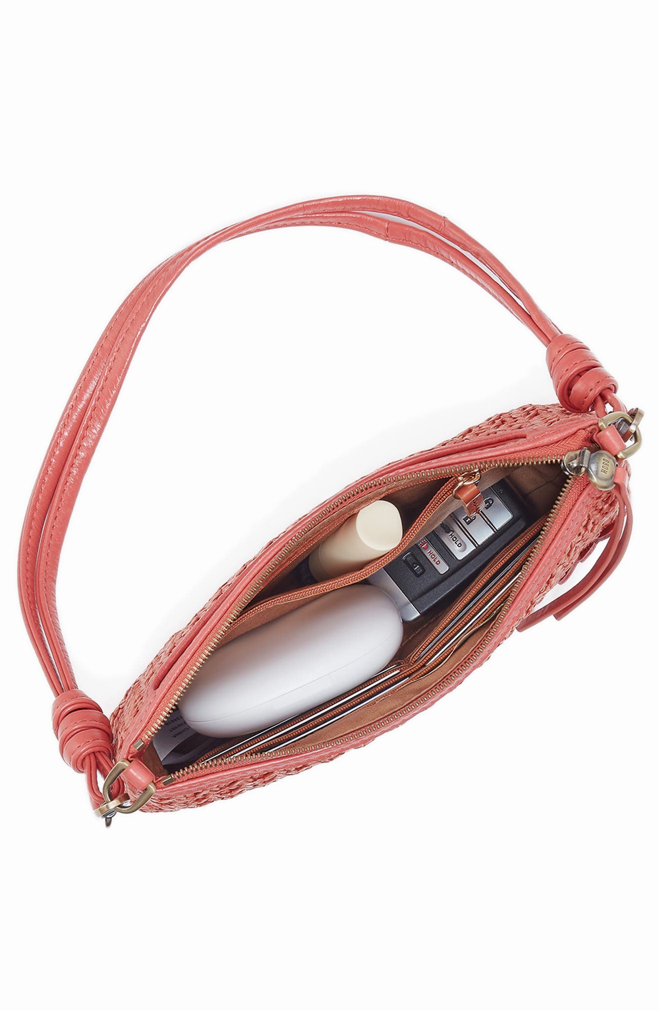 HOBO Darcy Convertible Crossbody Bag, Alternate, color, Wild Rose Woven Straw