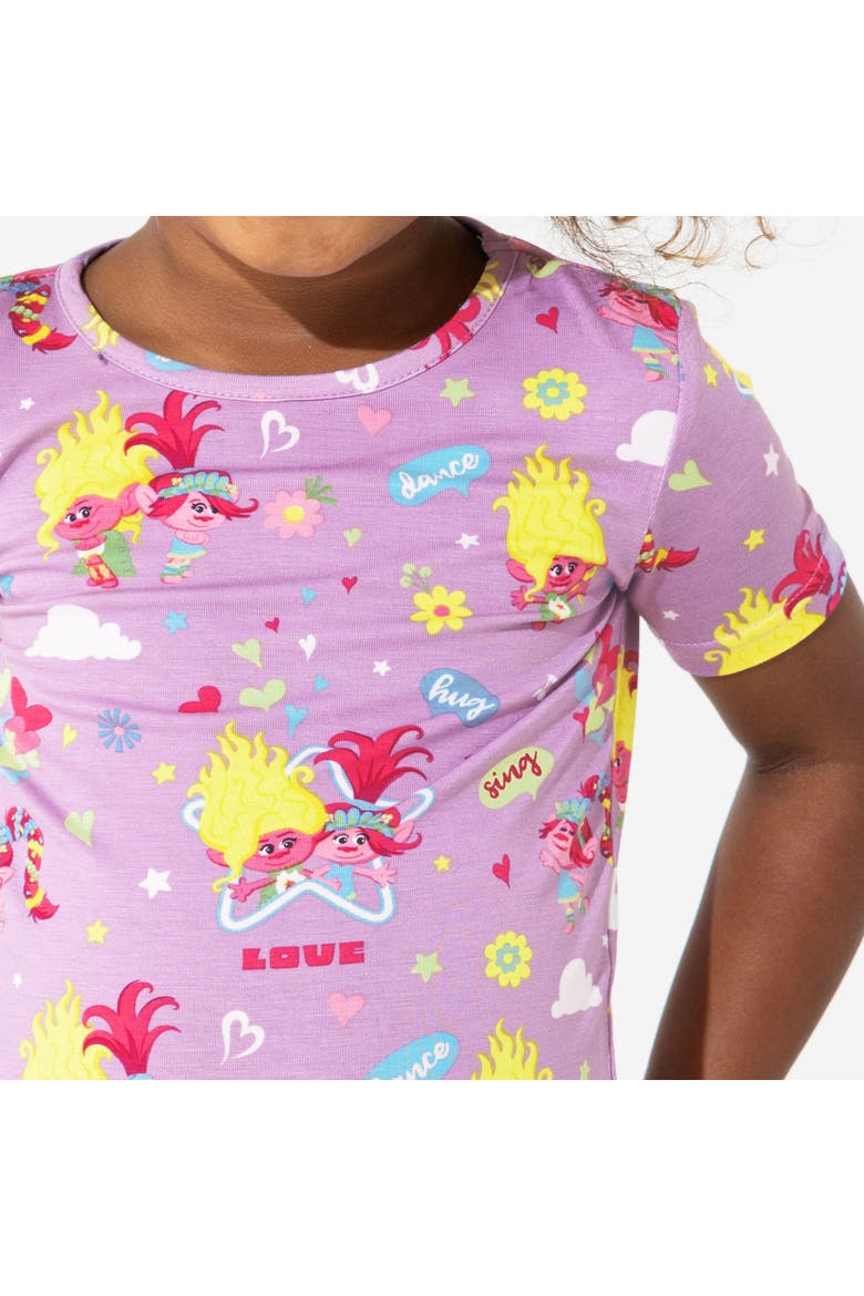Trolls Valentine's Kids 2-Piece Short Sleeve & Shorts Pajama Set, Alternate, color, Trolls Valentine's