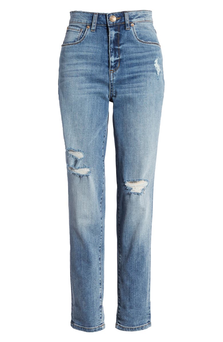 STS Blue Allison Distressed Cuff Hem Mom Jeans, Alternate, color,