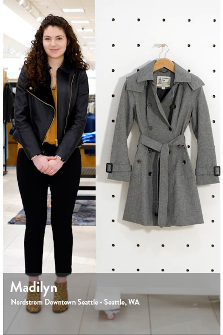 Double Breasted Hooded Raincoat video