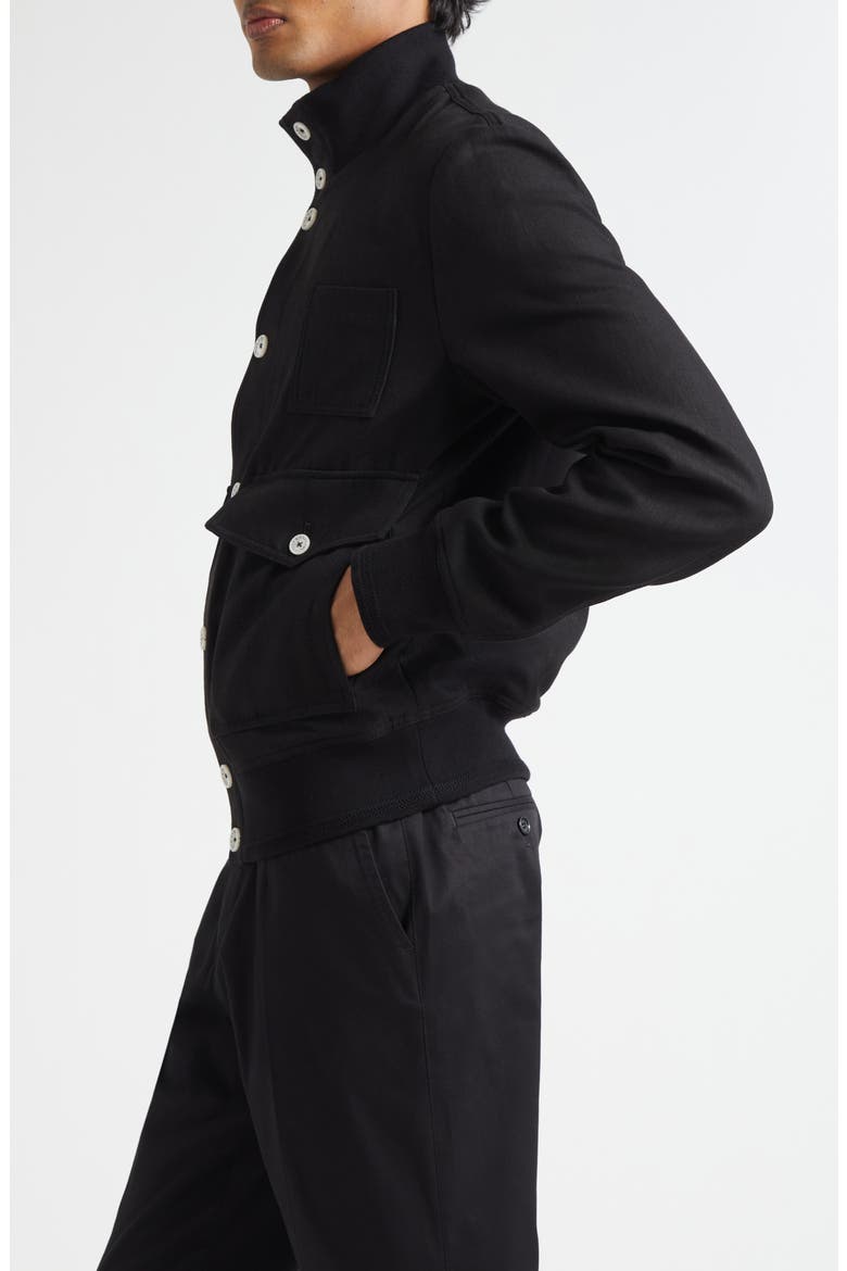 Linen Canvas Blouson Jacket, Alternate, color, N0000 NERO