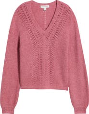 Treasure
Bond Oversize Pointelle V-Neck Sweater