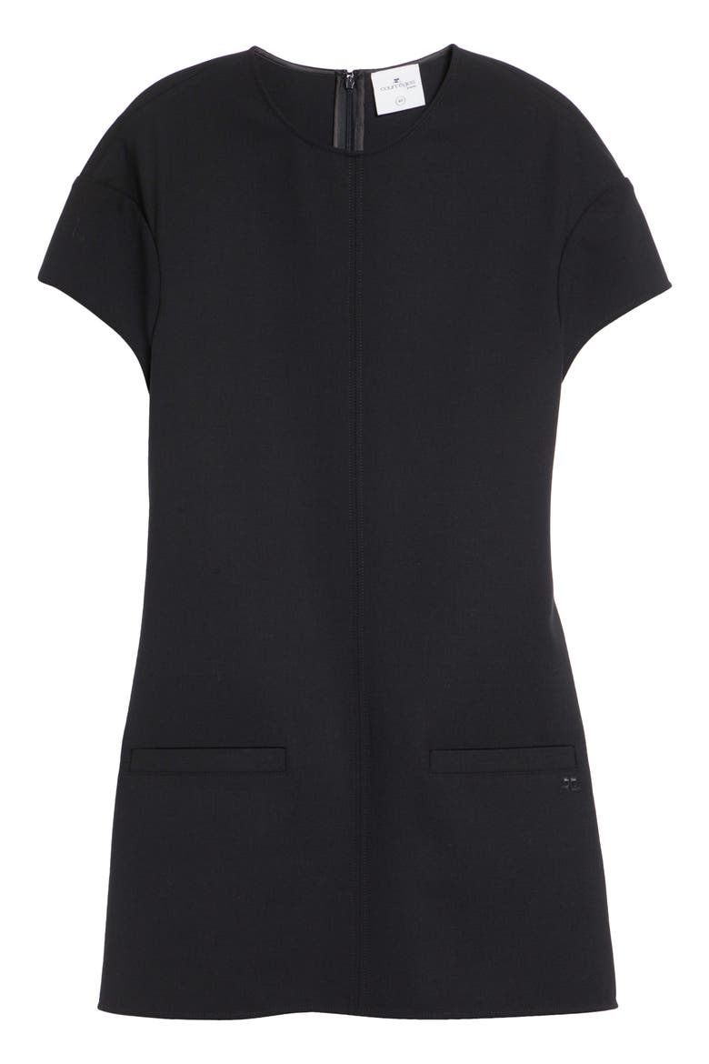 Heritage Crepe Minidress, Alternate, color, BLACK