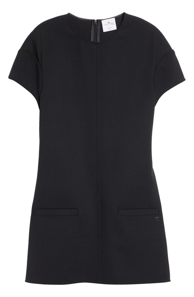 Courrèges Heritage Crepe Minidress, Main, color, Black