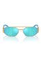 selected Gold / Light Green Mirror Blue