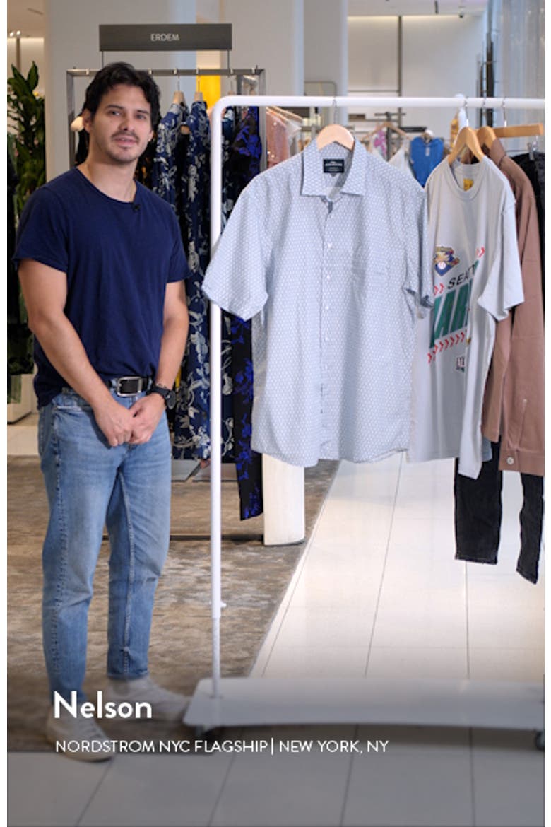 Carrick Geo Print Short Sleeve Button-Up Shirt video