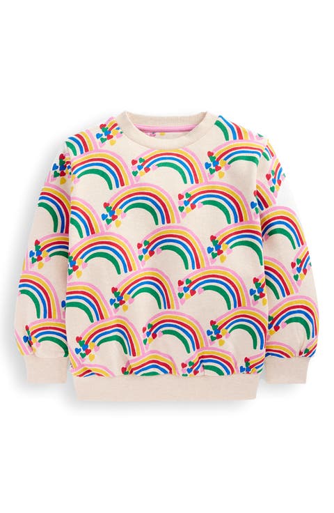 Kids' Rainbow Print Cotton Sweatshirt (Toddler, Little Kid & Big Kid)