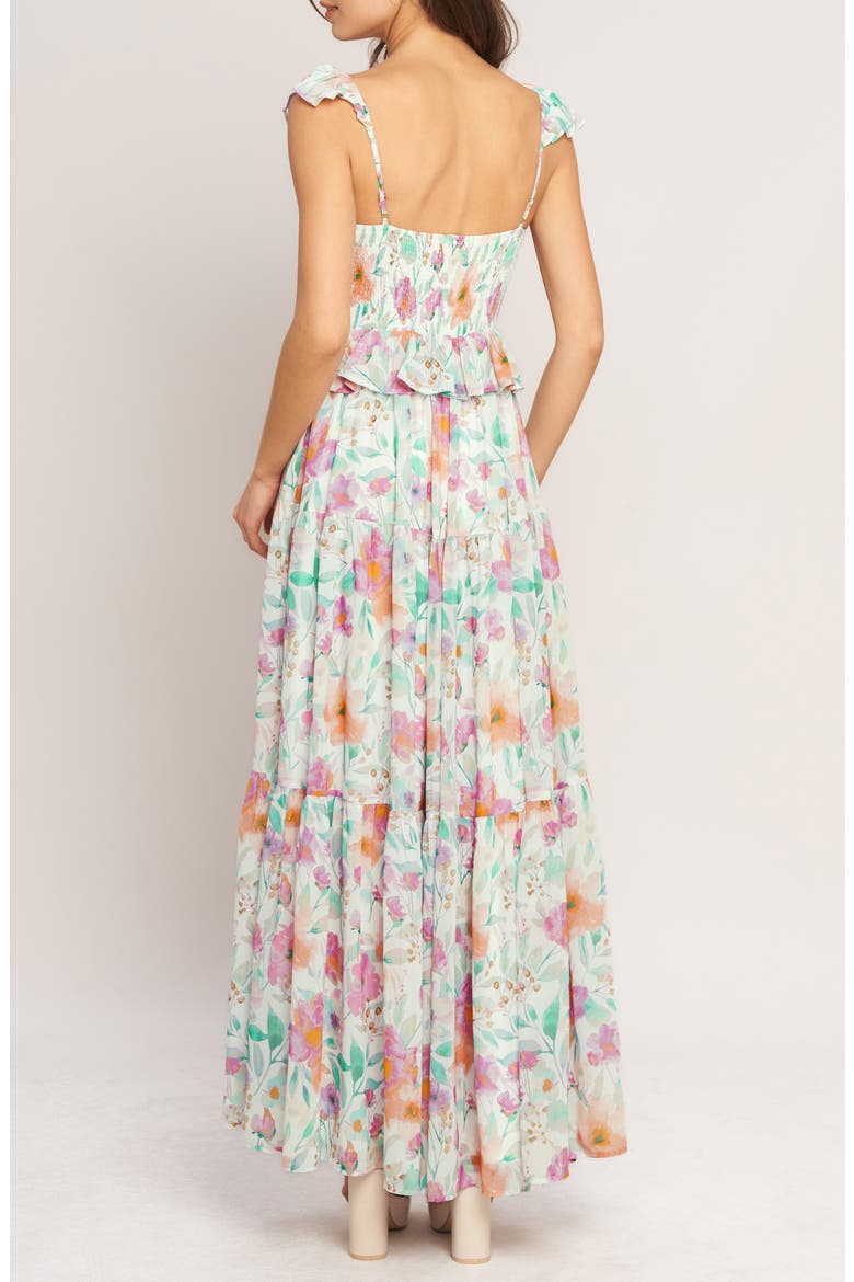 Print Maxi Dress, Alternate, color, IVORY
