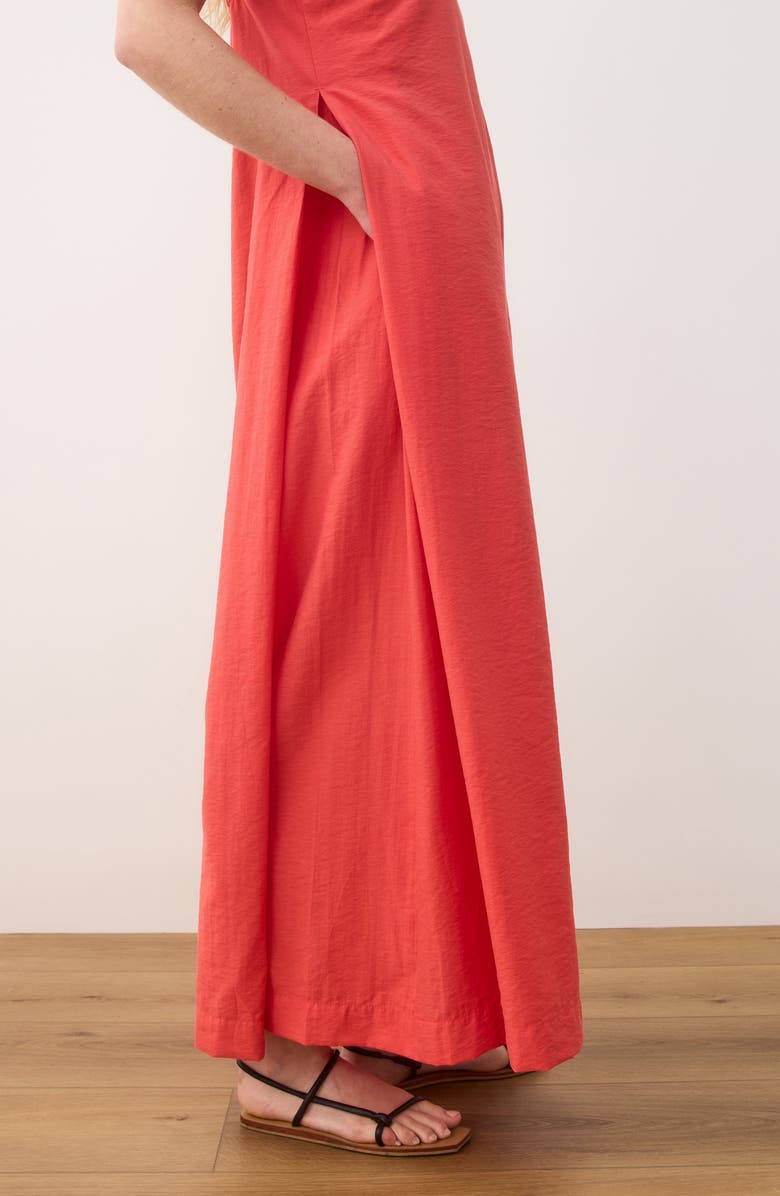 Marine Layer Cari V-Neck Wide Leg Jumpsuit, Alternate, color, Hibiscus