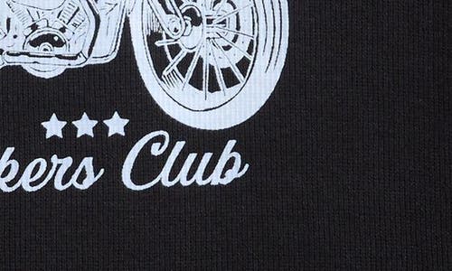 Vintage Havana Kids' Cotton Blend Thermal Graphic T-shirt In Black
