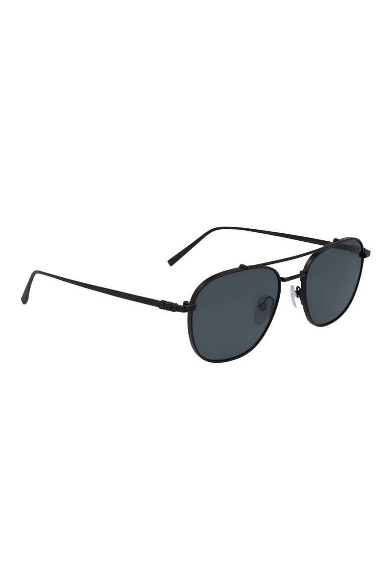 54mm Aviator Sunglasses, Alternate, color, MATTE BLACK